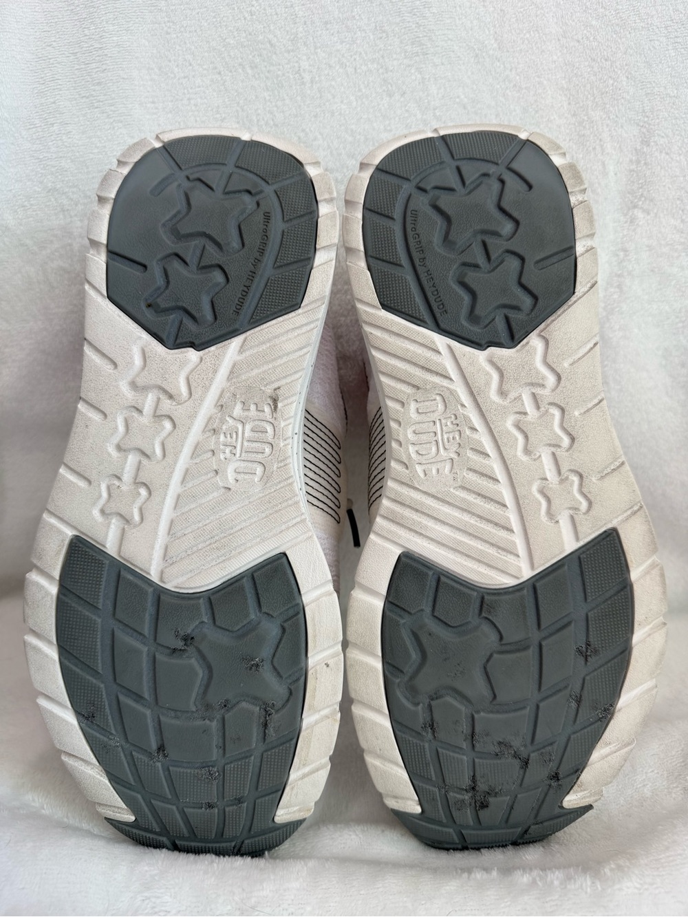 HEYDUDE Wendy Stretch Sox White Gray Slip On Shoes Women’s 10 EU 41 - Picture 5 of 8